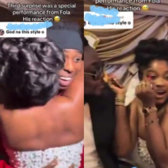 Bride Hugs Singer Fola